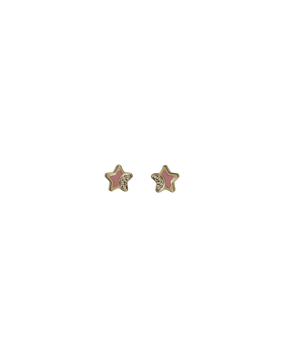 Pendientes ESTRELLA PIEDRAS Y ESMALTE