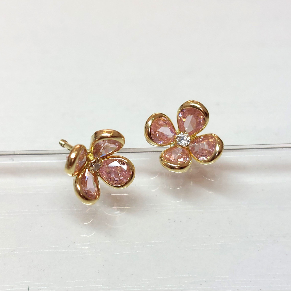 Pendientes ALHELÍ Rosa