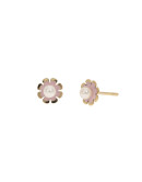 Pendientes FLOR PERLA ESMALTE ROSA